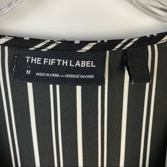 THE FIFTH LABEL OPHELIA STRIPE WRAP MINI DRESS NWOT SIZE MEDIUM - Picture 8 of 10